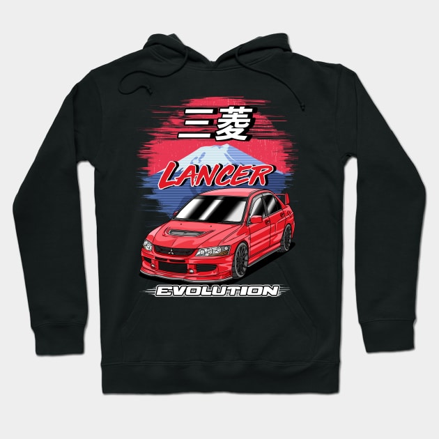 JDM Lancer Evolution 8 Hoodie by Guyvit